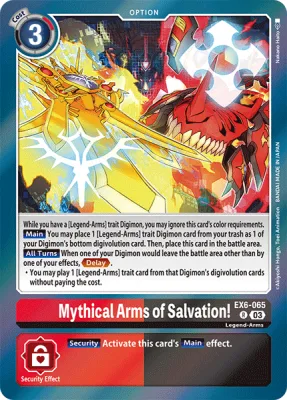 Mythical Arms of Salvation!, Digimon card EX6-065
