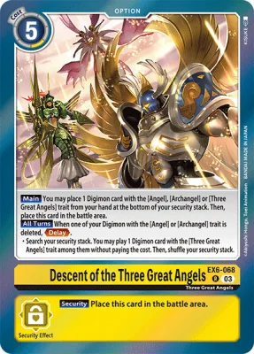 Descent of the Three Great Angels, Digimon card EX6-068