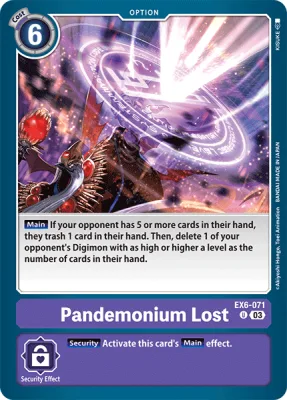Pandemonium Lost, Digimon card EX6-071