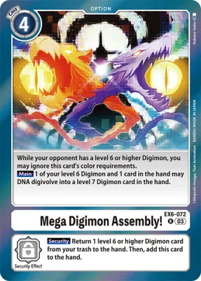Mega Digimon Assembly!, Digimon card EX6-072