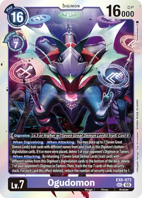 Ogudomon, Digimon card EX6-073