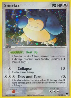Snorlax — FireRed & LeafGreen #15, 2004. Illustrated by Kagemaru Himeno.