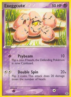 Exeggcute — FireRed & LeafGreen #33, 2004. Illustrated by Tomokazu Komiya.