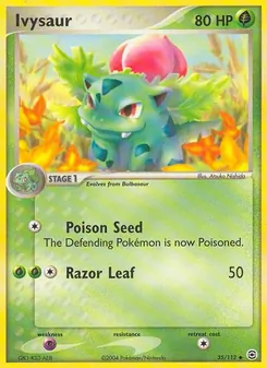 Ivysaur — FireRed & LeafGreen #35, 2004. Illustrated by Atsuko Nishida.