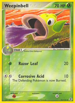 Weepinbell — FireRed & LeafGreen #51, 2004. Illustrated by Tomokazu Komiya.