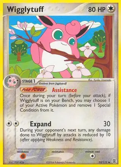 Wigglytuff — FireRed & LeafGreen #52, 2004. Illustrated by Kyoko Umemoto.
