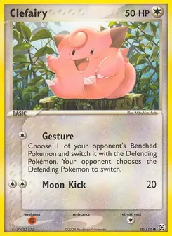 Clefairy — FireRed & LeafGreen #59, 2004. Illustrated by Mitsuhiro Arita.