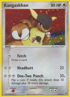 Kangaskhan — FireRed & LeafGreen #6, 2004. Illustrated by Naoyo Kimura.