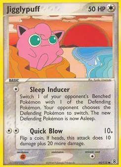 Jigglypuff — FireRed & LeafGreen #65, 2004. Illustrated by Kyoko Umemoto.