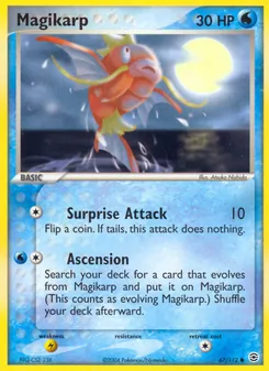 Magikarp — FireRed & LeafGreen #67, 2004. Illustrated by Atsuko Nishida.