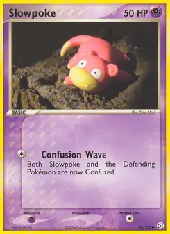 Slowpoke — FireRed & LeafGreen #80, 2004. Illustrated by Yuka Morii.