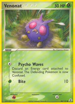 Venonat — FireRed & LeafGreen #84, 2004. Illustrated by Kagemaru Himeno.