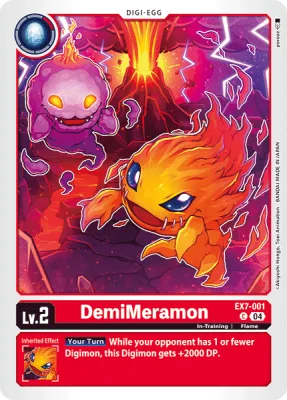 DemiMeramon, Digimon card EX7-001