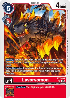 Lavorvomon, Digimon card EX7-009