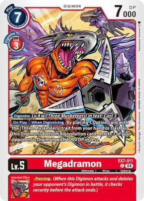 Megadramon, Digimon card EX7-011