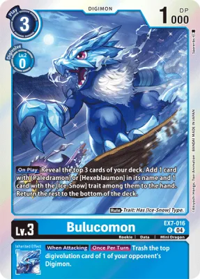 Bulucomon, Digimon card EX7-016