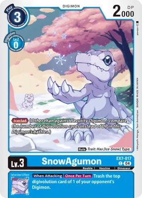 SnowAgumon, Digimon card EX7-017