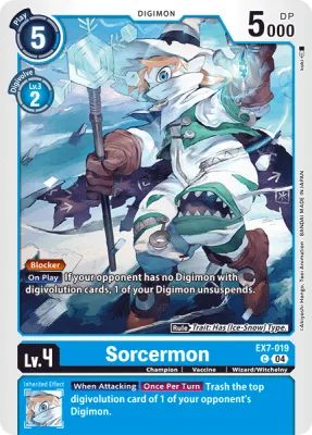 Sorcermon, Digimon card EX7-019