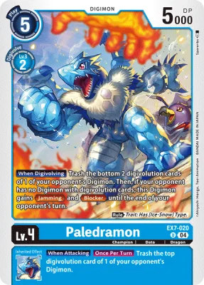 Paledramon, Digimon card EX7-020