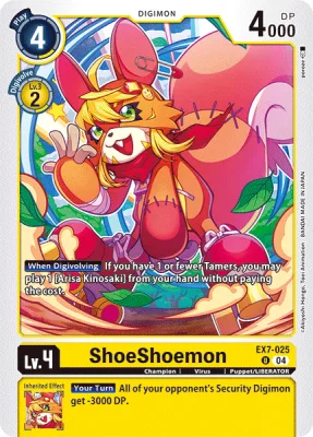ShoeShoemon, Digimon card EX7-025