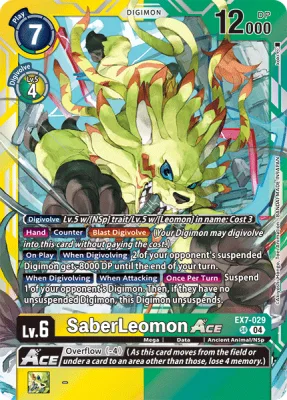 SaberLeomon ACE, Digimon card EX7-029