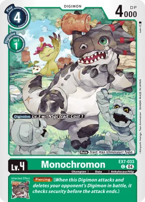 Monochromon, Digimon card EX7-033