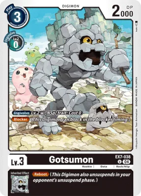 Gotsumon, Digimon card EX7-038