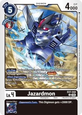 Jazardmon, Digimon card EX7-042