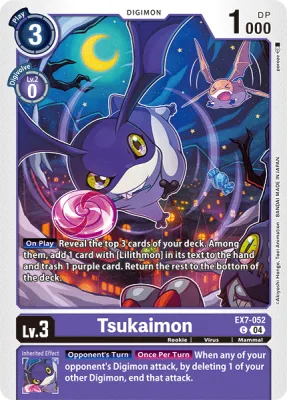 Tsukaimon, Digimon card EX7-052