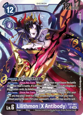 Lilithmon (X Antibody), Digimon card EX7-061