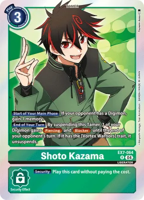 Shoto Kazama, Digimon card EX7-064