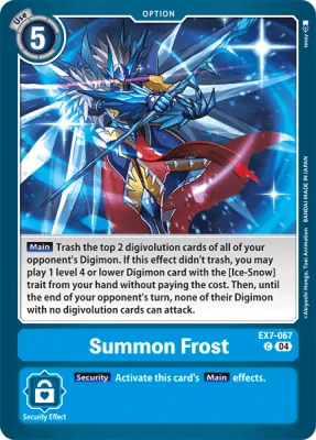 Summon Frost, Digimon card EX7-067