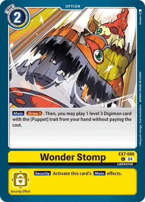Wonder Stomp, Digimon card EX7-068