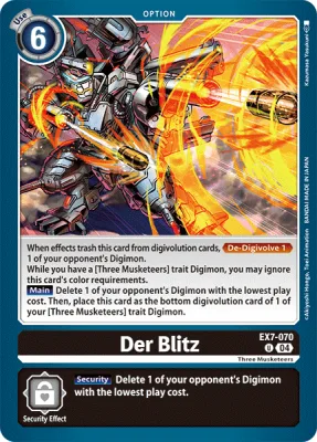 Der Blitz, Digimon card EX7-070