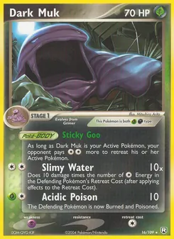 Dark Muk — Team Rocket Returns #16, 2004. Illustrated by Mitsuhiro Arita.