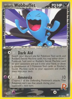 Rocket's Wobbuffet — Team Rocket Returns #47, 2004. Illustrated by Mitsuhiro Arita.