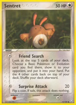 Sentret — Team Rocket Returns #75, 2004. Illustrated by Yuka Morii.