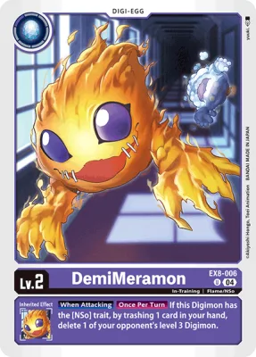 DemiMeramon, Digimon card EX8-006