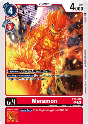 Meramon, Digimon card EX8-010
