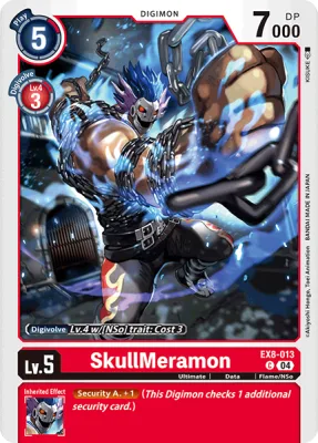 SkullMeramon, Digimon card EX8-013