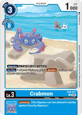Crabmon, Digimon card EX8-017