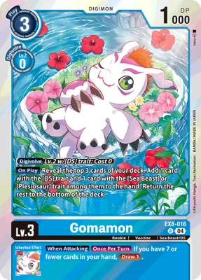 Gomamon, Digimon card EX8-018