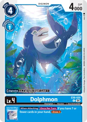 Dolphmon, Digimon card EX8-020