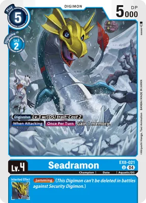 Seadramon, Digimon card EX8-021