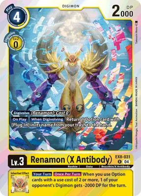 Renamon (X Antibody), Digimon card EX8-031