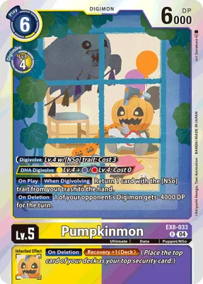 Pumpkinmon, Digimon card EX8-033