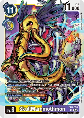SkullMammothmon, Digimon card EX8-036