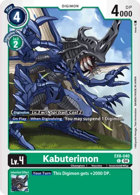 Kabuterimon, Digimon card EX8-040
