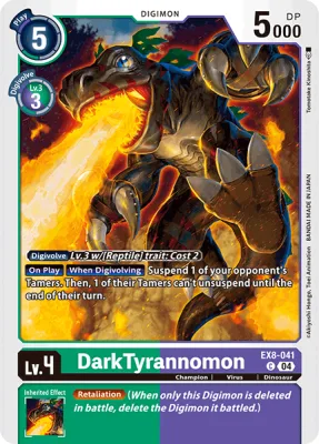 DarkTyrannomon, Digimon card EX8-041