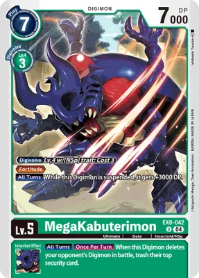 MegaKabuterimon, Digimon card EX8-042